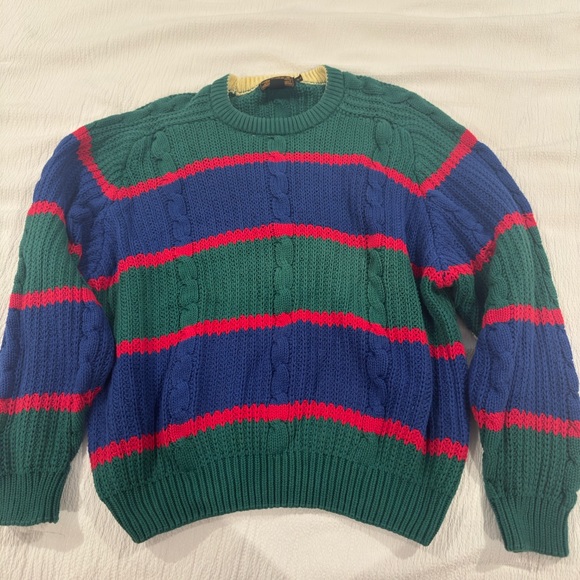 Vintage Eddie Bauer Green, Blue and Red sweater - Picture 1 of 4